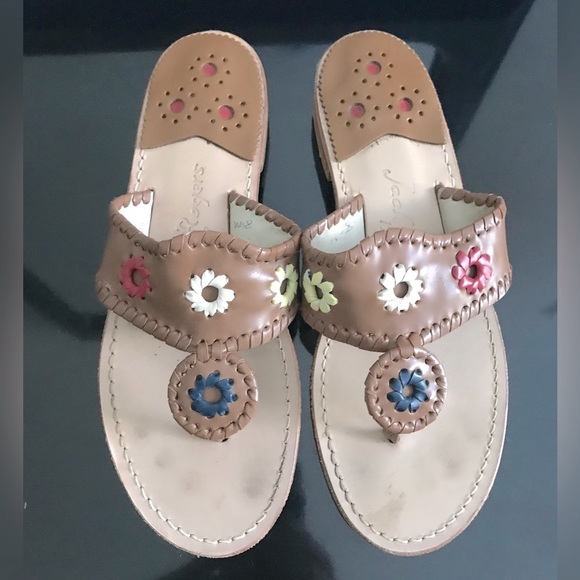 JACK ROGERS Bianca Sandals in Cognac/Multi - Picture 4 of 10